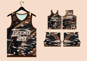 Set Pattern Print basketball uniform jersey vector