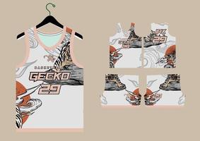 Set Pattern Print basketball uniform jersey vector