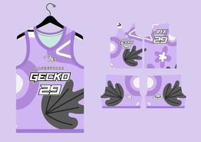 Set Pattern Print basketball uniform jersey vector