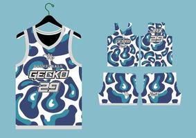 Set Pattern Print basketball uniform jersey vector