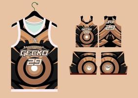 Set Pattern Print basketball uniform jersey vector