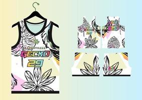 Set Pattern Print basketball uniform jersey vector