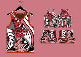 Set Pattern Print basketball uniform jersey vector