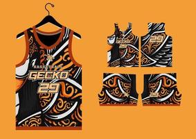 Set Pattern Print basketball uniform jersey vector