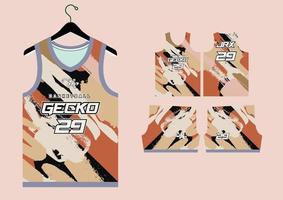 Set Pattern Print basketball uniform jersey vector