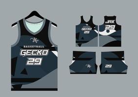 conjunto modelo impresión baloncesto uniforme jersey vector