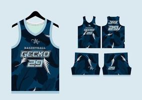 Set Pattern Print basketball uniform jersey vector