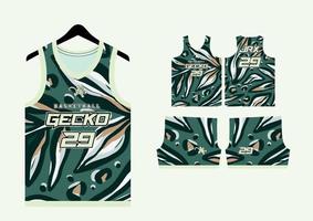 Set Pattern Print basketball uniform jersey vector