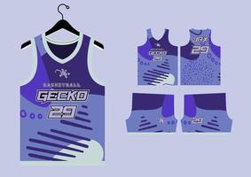 Set Pattern Print basketball uniform jersey vector