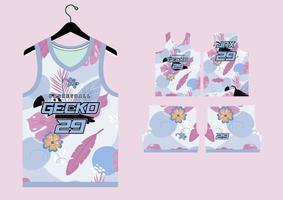 Set Pattern Print basketball uniform jersey vector