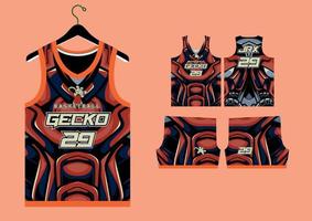 Set Pattern Print basketball uniform jersey vector