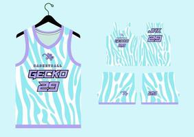 Set Pattern Print basketball uniform jersey vector