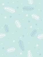 Pine leaves seamless pattern using for winter or christmas card vector