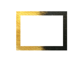 waterverf schilderij plein kader gouden en zwart abstract hand- getrokken. PNG achtergrond. Aziatisch stijl.