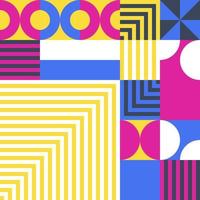 Bauhaus or Scandinavian style Modern abstract geometric seamless pattern vector