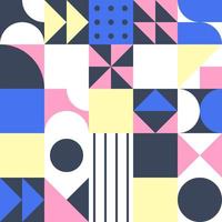 Bauhaus or Scandinavian style Modern abstract geometric seamless pattern vector