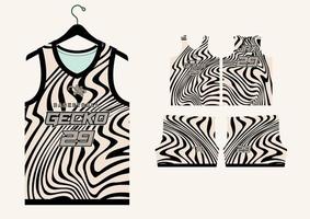 Set Pattern Print basketball uniform jersey vector