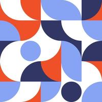 Bauhaus or Scandinavian style Modern abstract geometric seamless pattern vector