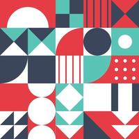 Bauhaus or Scandinavian style Modern abstract geometric seamless pattern vector