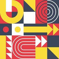 Bauhaus or Scandinavian style Modern abstract geometric seamless pattern vector