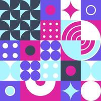 Bauhaus or Scandinavian style Modern abstract geometric seamless pattern vector