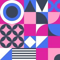 Bauhaus or Scandinavian style Modern abstract geometric seamless pattern vector