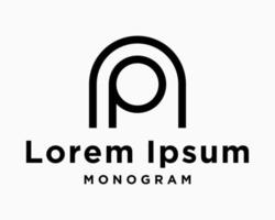 letra notario público pn monograma sans serif tipo de letra moderno estilo sencillo elegante marca icono diseño vector