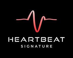 Set Heartbeat Pulse Wave Signal Electrocardiography Line Symbol Healthy Fit Signature Design Vector