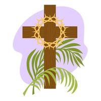 Palm Sunday. Holy week. Hossana vector