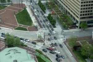 BALTIMORE, USA - APRIL 25 2019 - Town traffic jam in rush hour photo