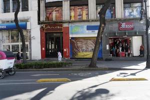 MEXICO CITY, MEXICO - NOVEMBER 5 2017 - People at town street market photo