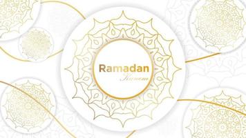 lujo Ramadán antecedentes con islámico dorado ornamento mándala mandala modelo Ramadán vector