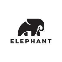 logotipo de elefante africano - diseño de ilustración vectorial sobre fondo blanco vector