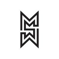 MSW Initial Letter Monogram Logo Template. Initials three letter concept design for your brand or company identity vector