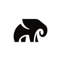 logotipo de elefante africano - diseño de ilustración vectorial sobre fondo blanco vector