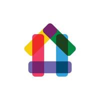 Colorful logo design concept vector. House logo Template Vector. vector