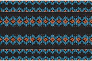 The ethnic design drawing is colorful. traditional patterned wallpaper It is a pattern geometric shapes. Create beautiful fabric patterns. Design for print. Using in the fashion industry. vector