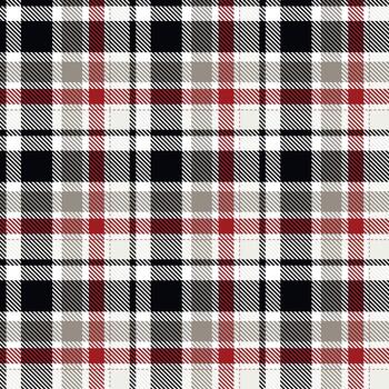 Check Plaid patterns is a patterned cloth consisting of criss crossed, horizontal and vertical bands in multiple colours.Seamless tartan for  scarf,pyjamas,blanket,duvet,kilt large shawl. vector