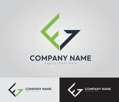 fg letra logo plantilla, inicial letra fg logo, negocio logo, vector diseño