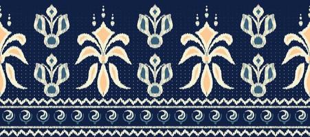 africano ikat floral cachemir bordado antecedentes. geométrico étnico oriental modelo tradicional. ikat azteca estilo resumen vector ilustración. diseño para impresión textura,tela,sari,sari,alfombra.