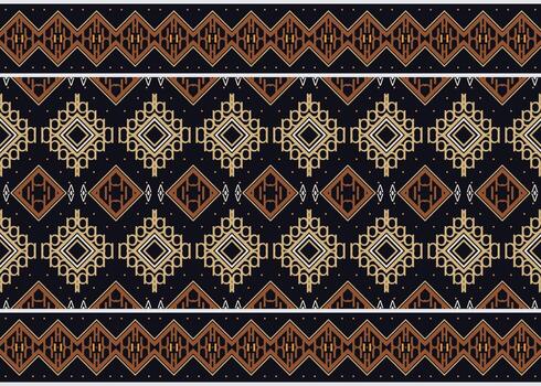 Ethnic floral seamless pattern. Geometric ethnic pattern traditional Design It is a pattern geometric shapes. Create beautiful fabric patterns. Design for print. Using in the fashion industry. vector