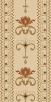 African Ikat paisley embroidery. Ikat prints tribal cross Geometric Traditional ethnic oriental design for the background. Folk, Indian, Scandinavian, Gypsy, saree Borneo Fabric border Ikkat vector