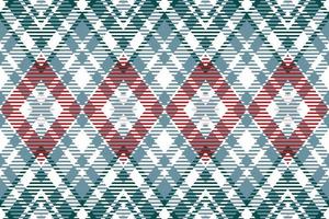 El tejido sin costuras con patrón a cuadros se teje en una sarga simple, dos sobre dos debajo de la urdimbre, avanzando un hilo en cada pasada. vector