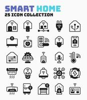 colección de inteligente hogar Internet de cosas icono embalar. píxel Perfecto icono con mezcla estilo. vector