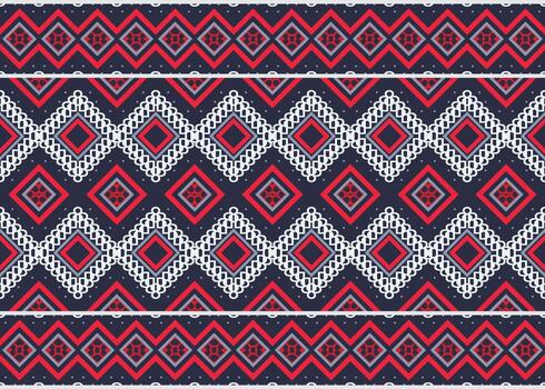 Ethnic pattern Philippine textile. Traditional ethnic pattern design It is a pattern geometric shapes. Create beautiful fabric patterns. Design for print. Using in the fashion industry. vector