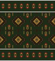 Seamless ethnic pattern design. Traditional ethnic pattern design It is a pattern geometric shapes. Create beautiful fabric patterns. Design for print. Using in the fashion industry. vector