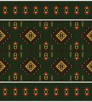 Seamless ethnic pattern design. Traditional ethnic pattern design It is a pattern geometric shapes. Create beautiful fabric patterns. Design for print. Using in the fashion industry. vector