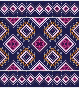 Motif Ethnic floral seamless pattern background. geometric ethnic oriental pattern traditional. Ethnic Aztec style abstract vector illustration. design for print texture,fabric,saree,sari,carpet.