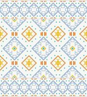 Geometric ethnic pattern design. traditional pattern background It is a pattern geometric shapes. Create beautiful fabric patterns. Design for print. Using in the fashion industry. vector