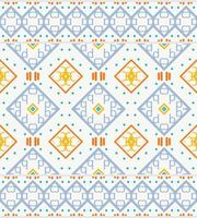 Geometric ethnic pattern design. traditional pattern background It is a pattern geometric shapes. Create beautiful fabric patterns. Design for print. Using in the fashion industry. vector